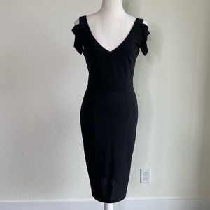 Leona Edmiston Black Dress Ruched